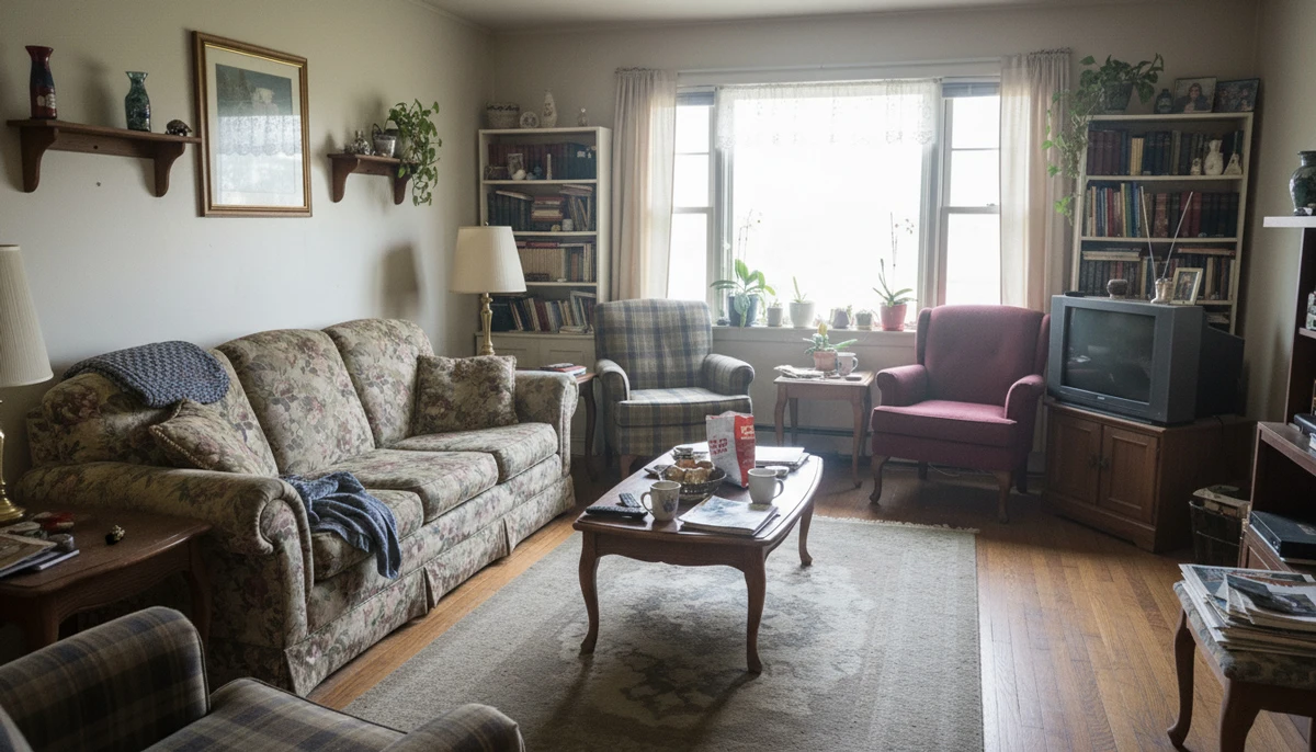 Regular living room before adding new cushions
